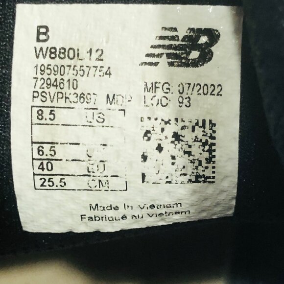 New Balance 880 Blue‎ Sneakers Women 8.5  Fresh Foam W880L12 Running Activewear - Picture 9 of 9